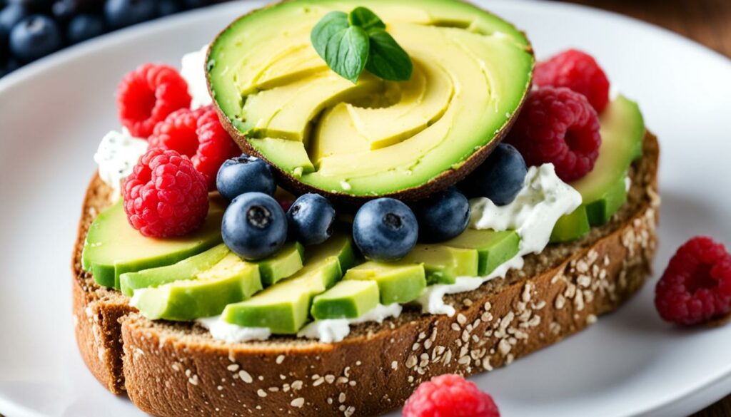 Avocado Goat Cheese Toast with Berries