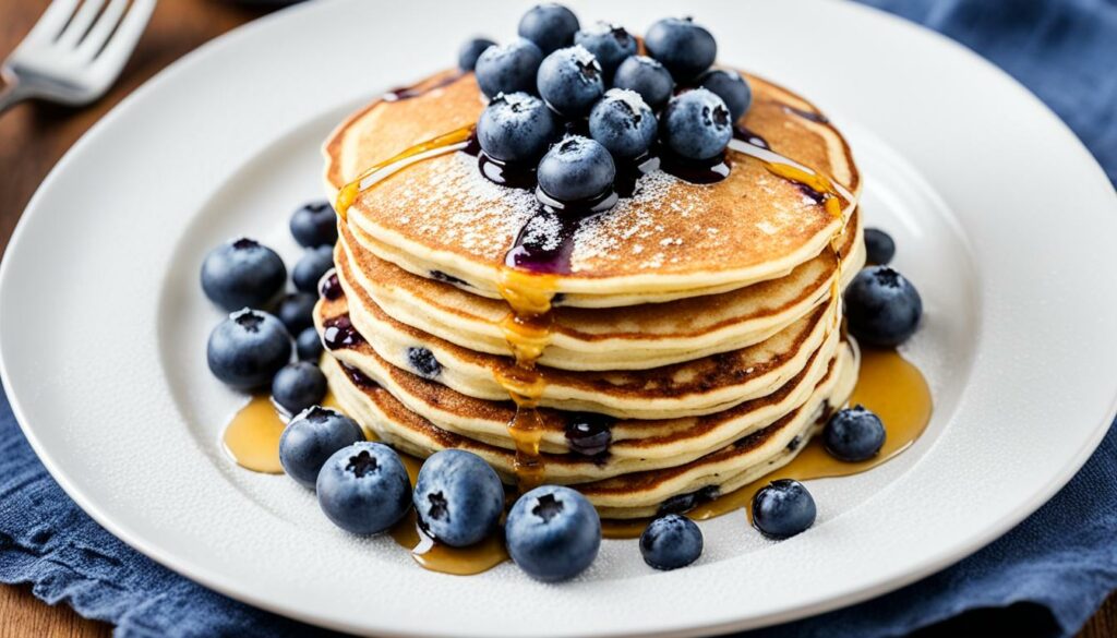 Fluffy Homemade Blueberry Pancakes