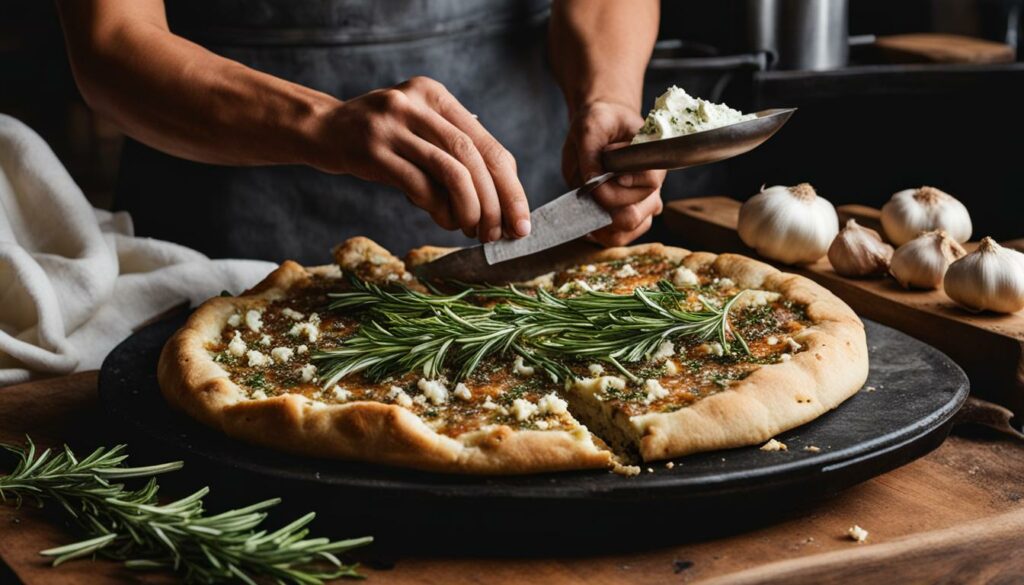 Roasted Garlic and Goat Cheese Flatbread