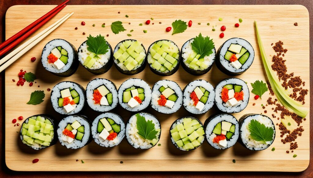 Wasabi and Camembert Sushi Rolls