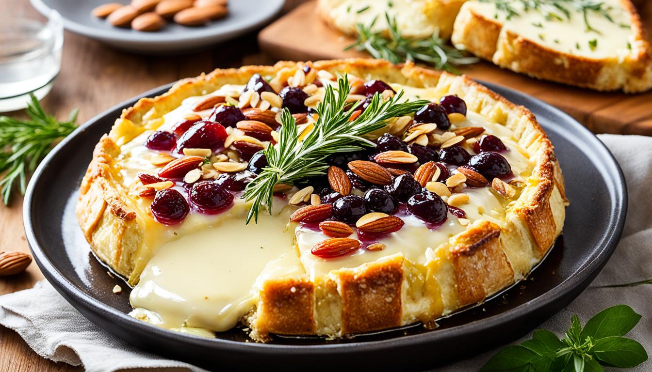 Honey & Thyme Baked Brie Almond Crust Recipe