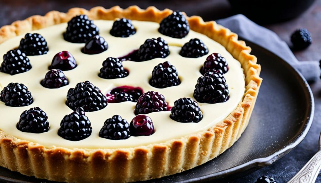 blackberry and white chocolate mascarpone tart