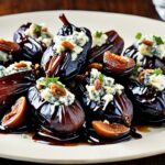 Blue Cheese & Fig Stuffed Dates with Balsamic Glaze