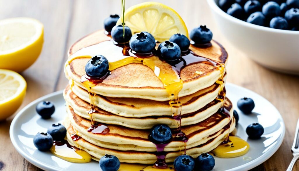 blueberry and lemon ricotta pancakes