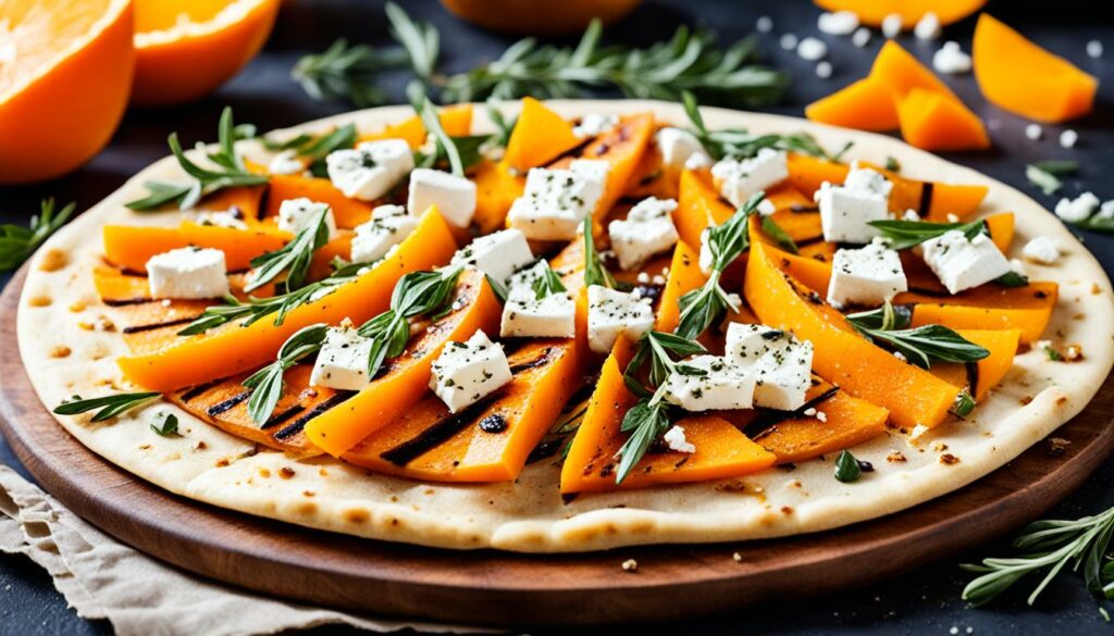 butternut squash and goat cheese flatbread