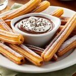 cinnamon infused queso blanco churros with chocolate dip