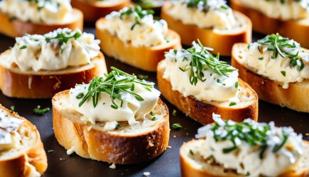 crostini with caramelized onion and goat cheese