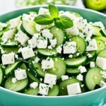 cucumber and feta salad with mint dressing