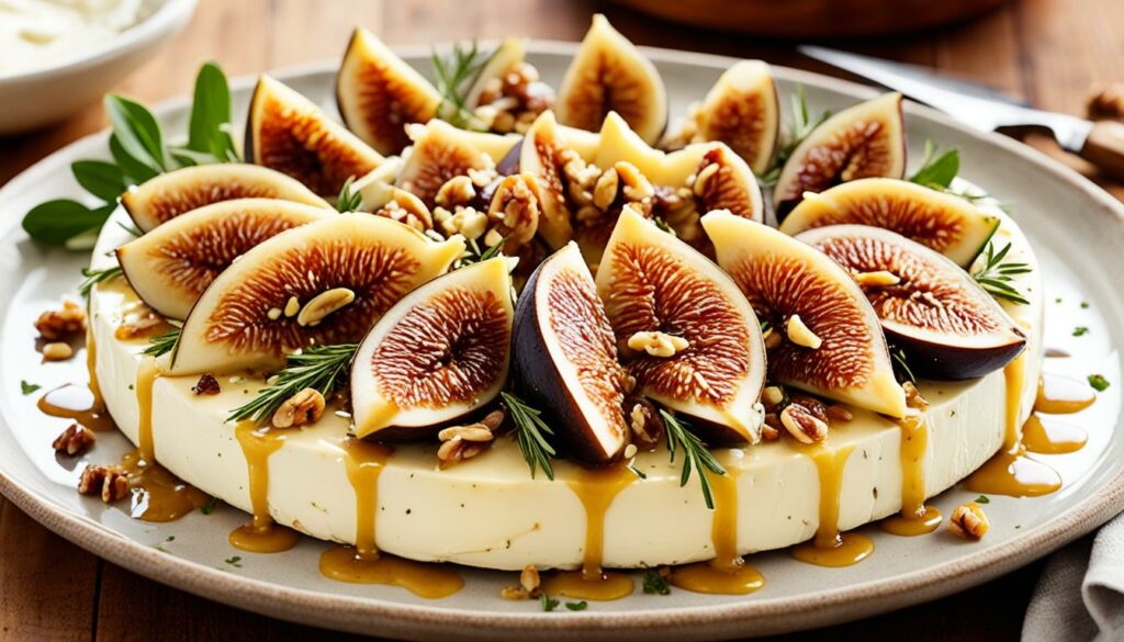 fig and walnut baked brie