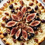 fig and walnut baked brie with honey and thyme drizzle