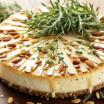 honey and thyme baked brie with almond crust