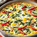 Roasted Red Pepper & Goat Cheese Frittata Recipe