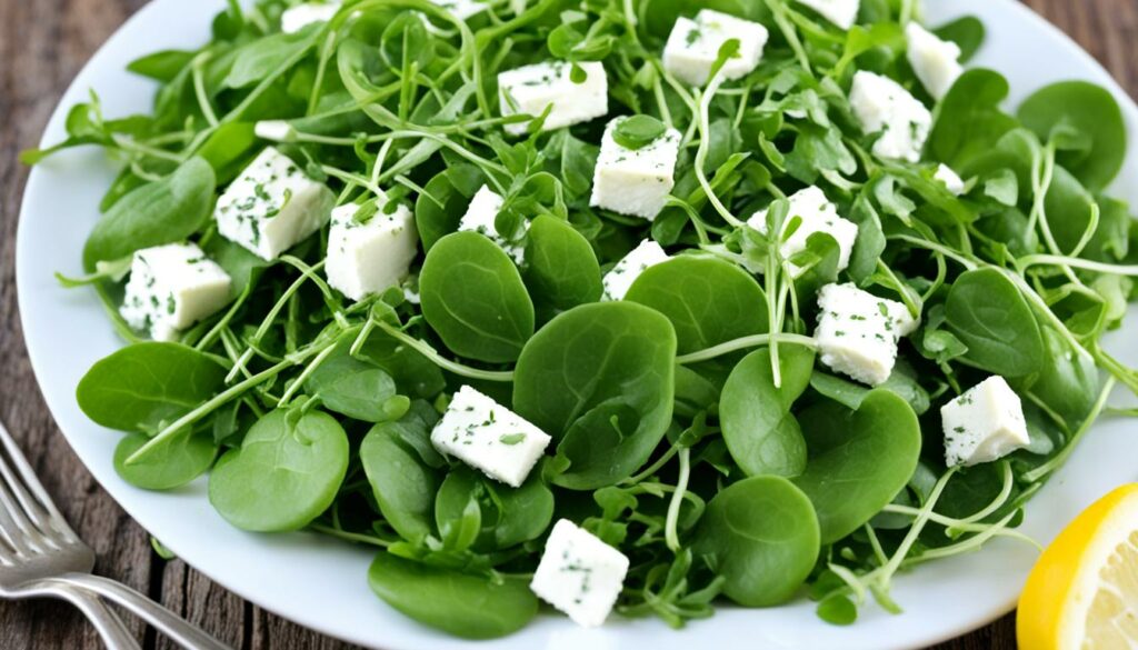 watercress and goat cheese salad